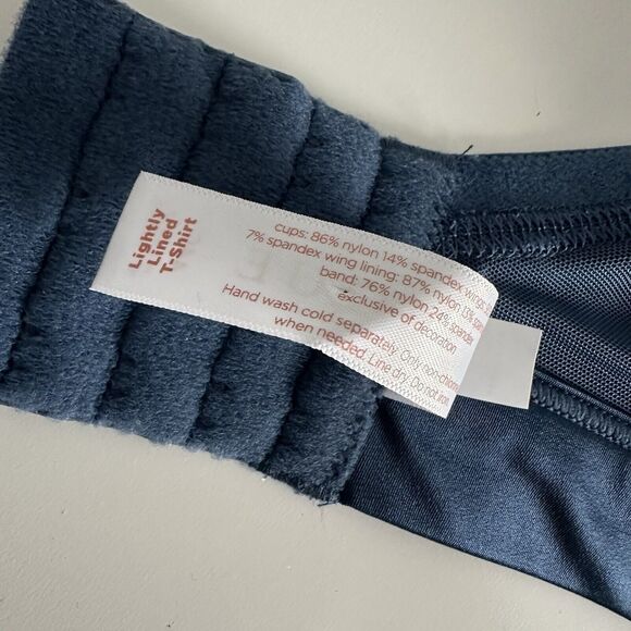 Cacique Blue Lightly Lined T-Shirt Bra NWT Size 44C Underwire Diamond Pattern - Picture 11 of 11